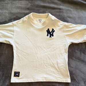 kids abercrombie Genuine Merchandise Cream Yankees Tee
